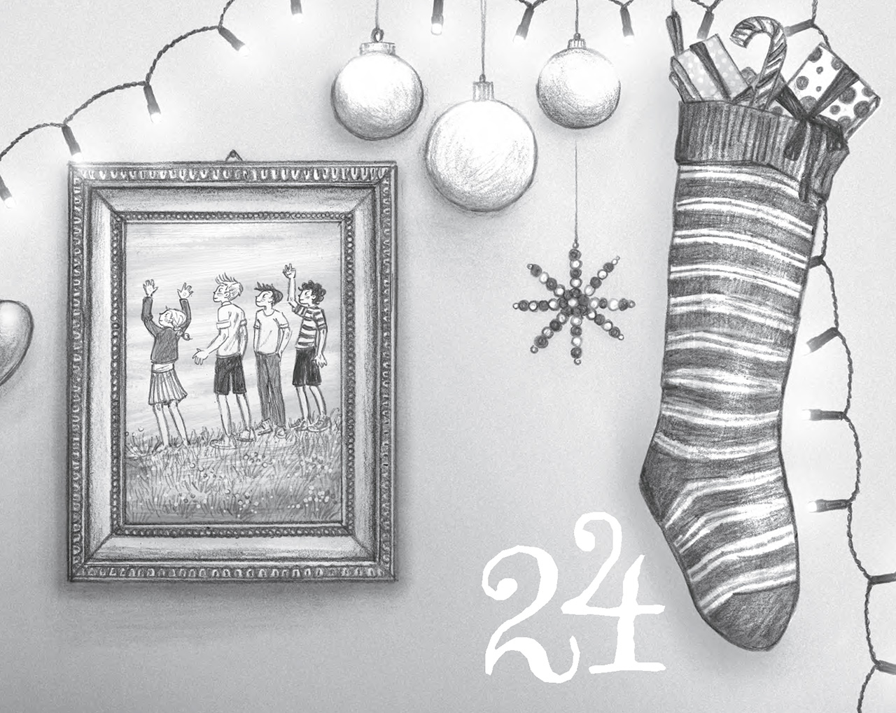 Ilustration aus Fünf Freunde und das Weihnachtsgeheimnis